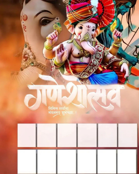 Picsart Ganpati Bappa Morya Banner Editing Background HD