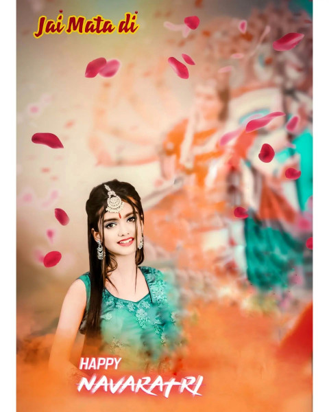 PicsArt Happy Durga Pooja Photo Editing CB Background Girl
