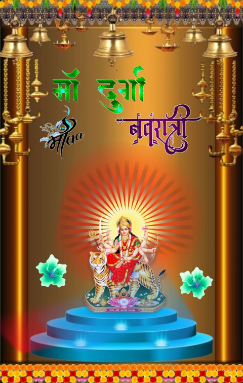 Picsart Happy Navratri CB Background HD Download