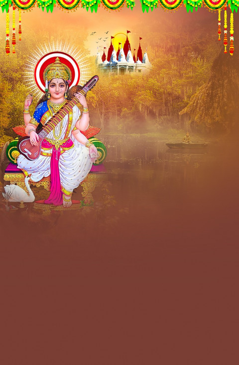 Picsart Happy Sarswati Puja Special Photo Editing Background