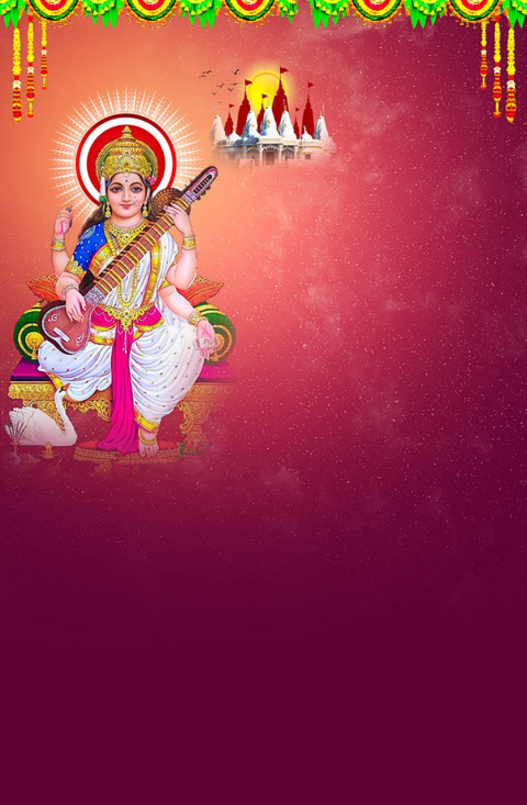 Picsart Happy Sarswati Puja Special Photo Editing Background CB