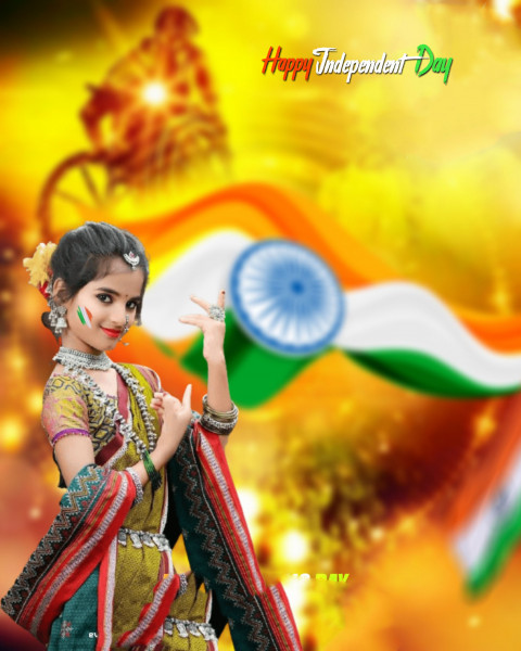 PicsArt Independence Day 15 August Editing HD Background With Girl Img