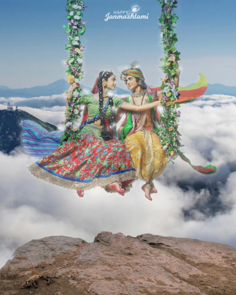 PicsArt Krishna Janmashtami Background Download Full HD