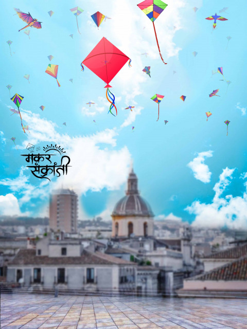 Picsart Makar Sankranti Background For CB Editing