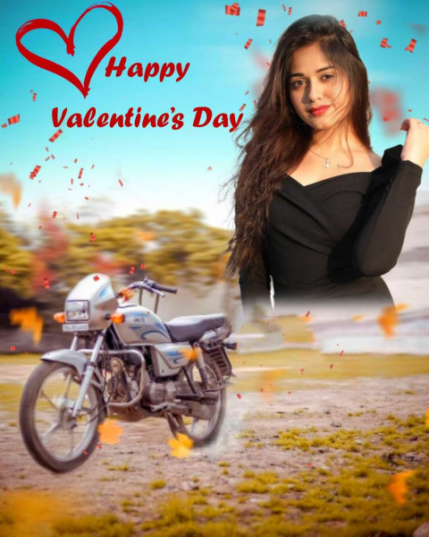 PicsArt Valentine's Day Photo Editing Background With Girl For Photoshop