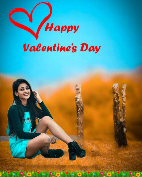 PicsArt Valentine's Day Photo Editing Background With Girl For Photoshop