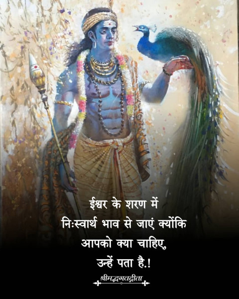Prayer God Bhagavad Gita Quotes In Hindi Photo New
