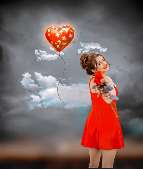 Propose Day Valentines Day Background With CB Girl