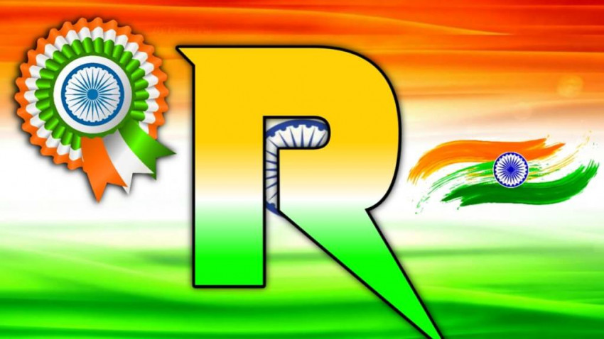 R Letter Indian Flag Tiranga Photos Pictures 26 January