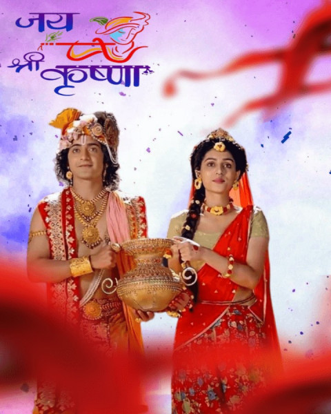 Radha Krishna Happy Janmashtami CB Background