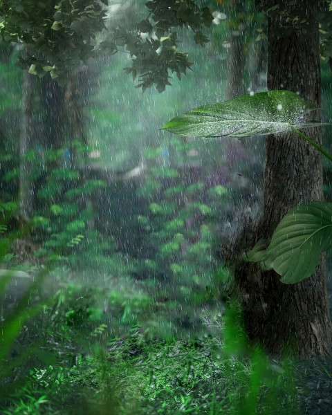Rain CB Editing Nature Forest Background HD