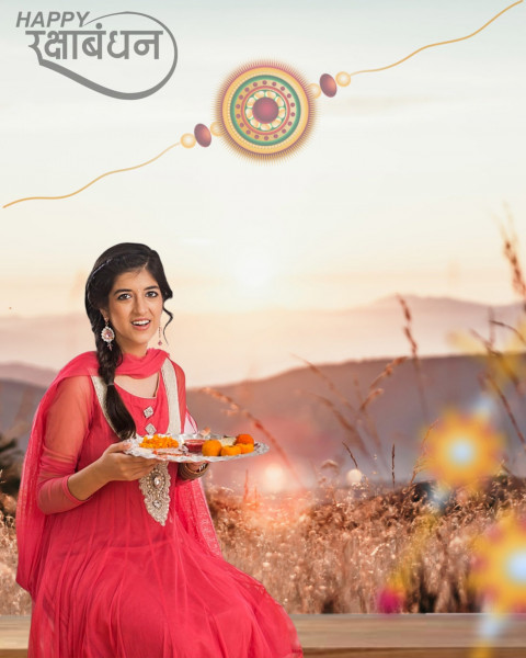 Rakshabandhan Background With Sister For Picsart Editing