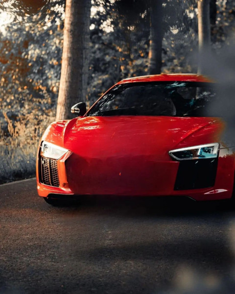 Red Car Instagram Viral Editing Wallpapers HD Backgrounds