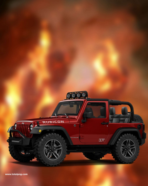 Red Jeep Photo Editing Background CB PicsArt