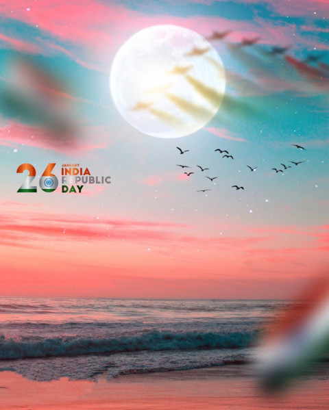 Republic Day 26 January Editing Background HD Image