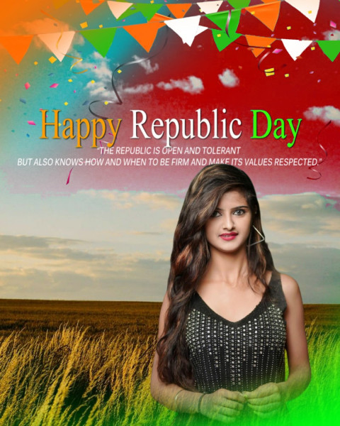 Republic Day Girls Photo Editing Background  Free Stock