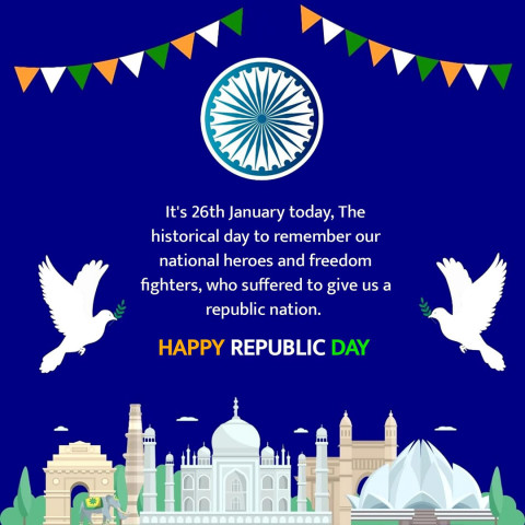 Republic Day WhatsApp Status Dp Wishes Photos in English Hd Pics