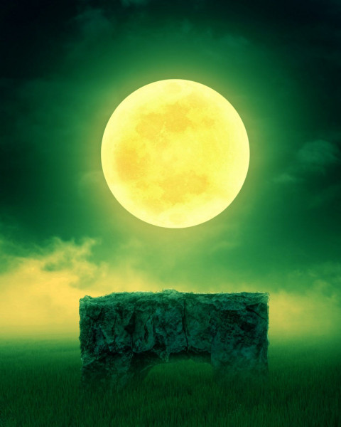 Rock With Moon Picsart Background For Manipulation Editing