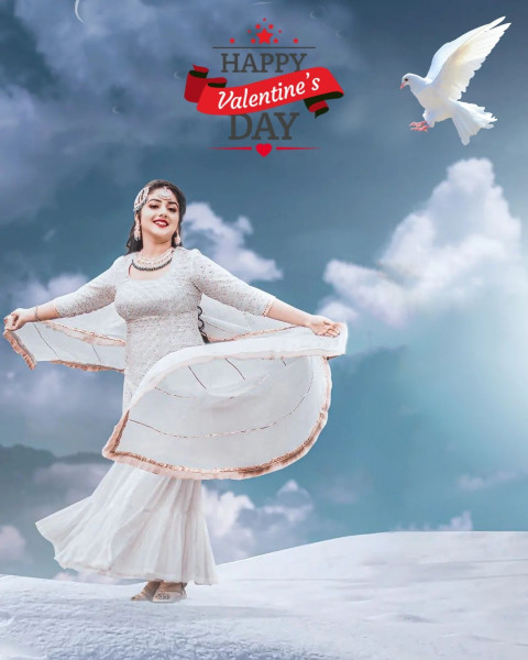 Romantic Valentine Day PicsArt Background For Editing