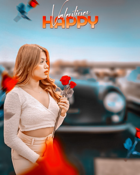 Rose Day Valentines Day Background For CB Editing Girl