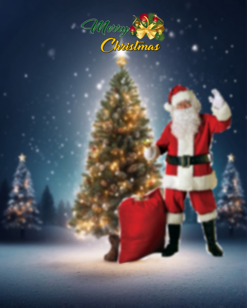 Santa Claus Background For Merry Christmas Photo Editing Tree Wallpapers