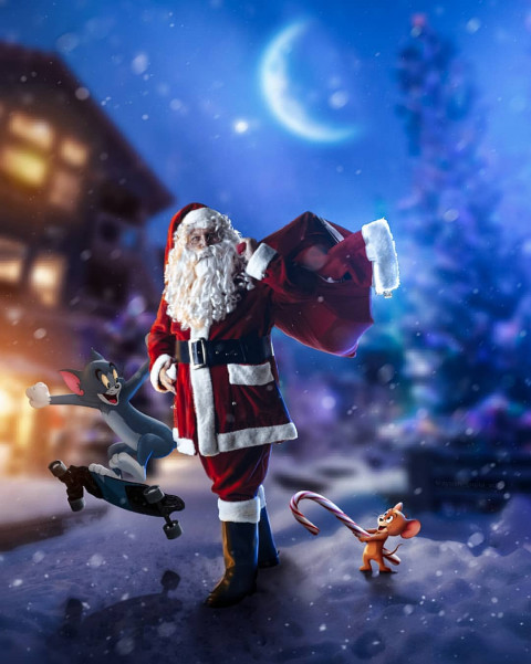 Santa Claus Cb Editing Background For Christmas Pic