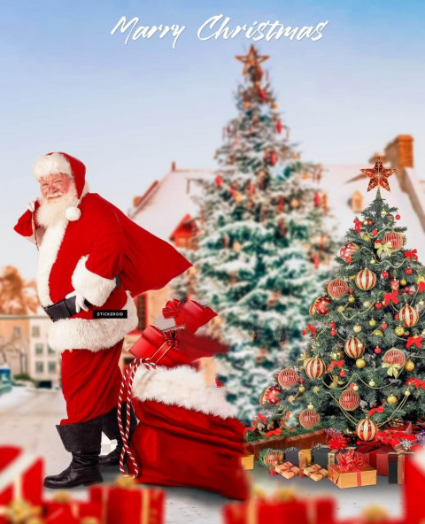 Santa Claus Merry Christmas Day Editing Background CB PicsArt