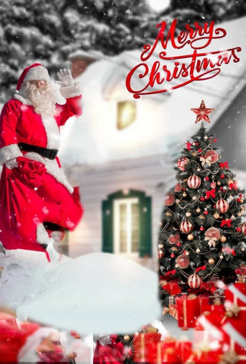 Santa Picsart Merry Christmas Editing Cb Background Full HD