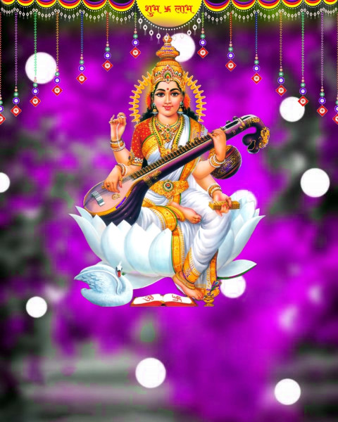Saraswati Pooja CB Background Free Stock Photo Editing