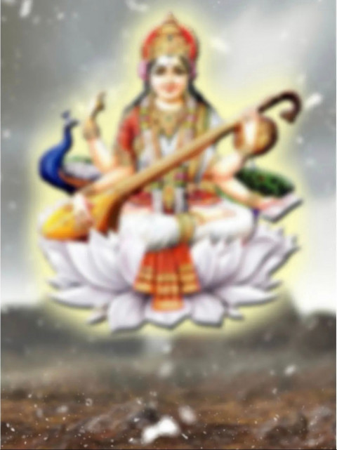 Saraswati Puja CB PicsArt Background For Editing