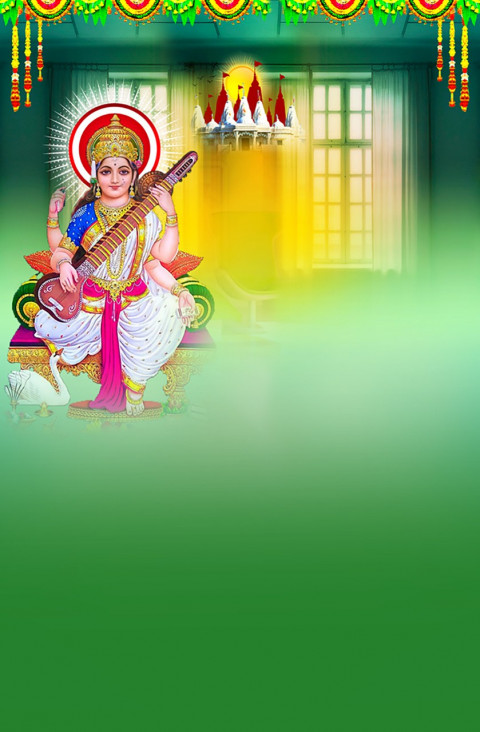 Sarswati Puja Picsart Photo Editing Background Download