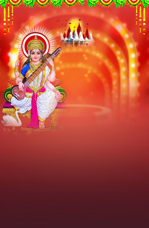Sarswati Puja Picsart Photo Editing Background Download