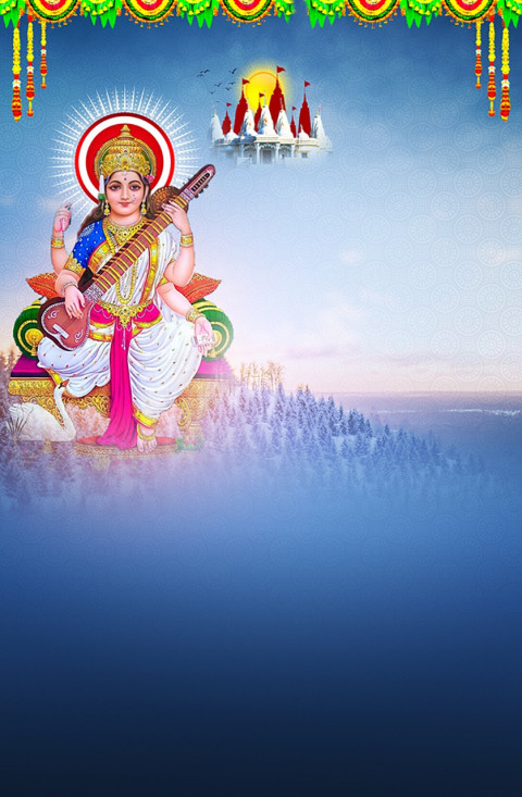 Sarswati Puja Picsart Photo Editing Background Full Hd
