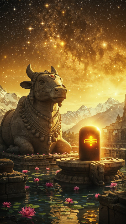 Shivling And Nandi Wallpaper Hd Photo For Mobile And Ios Screen