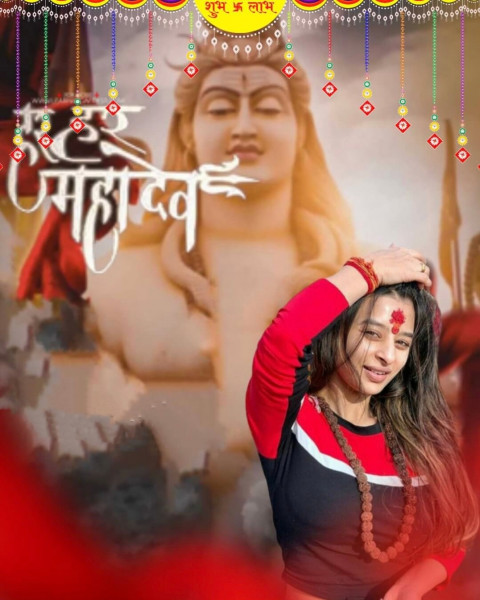 Shivratri Background For Photo Editing With Girl