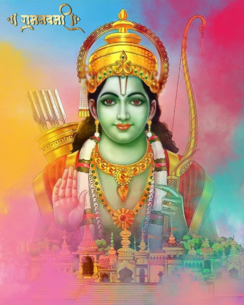 Shree Rama Navami Background For CB PicsArt Editing HD
