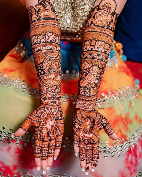 Simple Mehandi Design Images For Wedding Dulhan