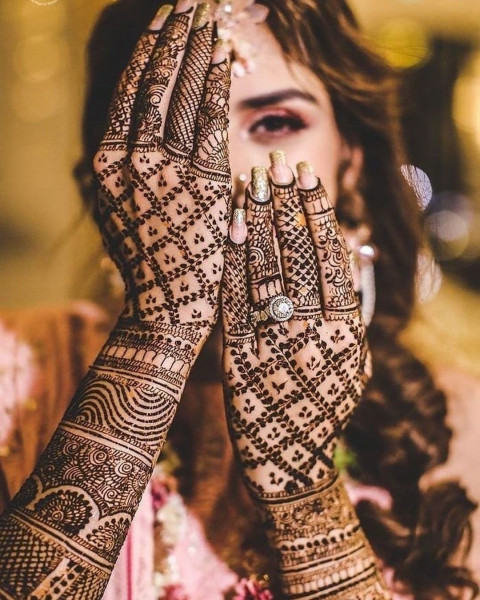 Simple Mehandi Design Images For Wedding Dulhan