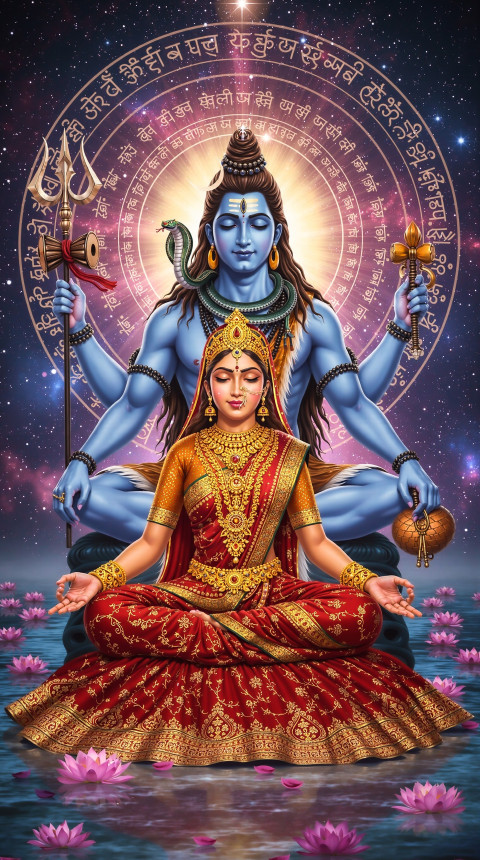 Sitting Shiv And Parvati Images Mobile Background Wallpaper And Ios