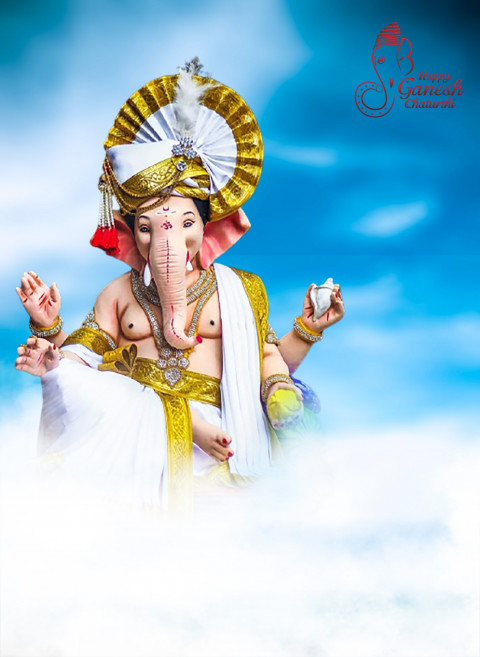Sky Happy Ganesh Chaturthi Editing Background HD Download Img