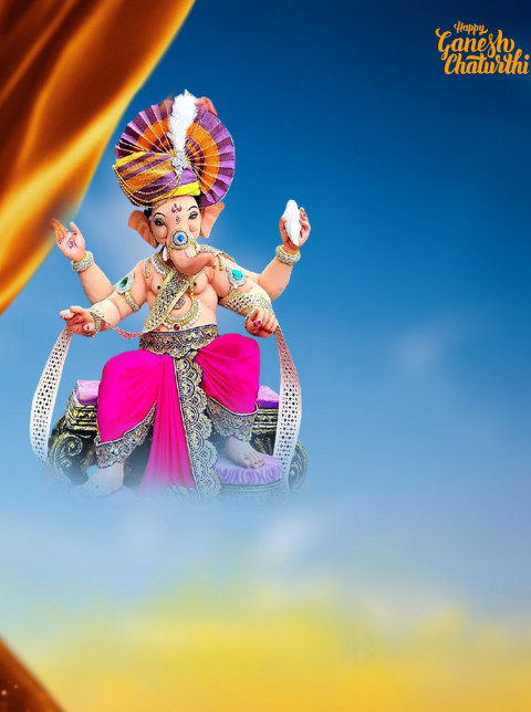 Sky Happy Ganesh Chaturthi Editing Background HD Download New