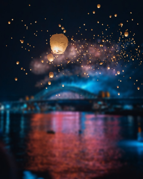 Sky Lanterns Hd Backgrounds Images Download Free