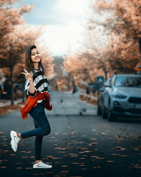 Smile Girl Picsart Background Image HD