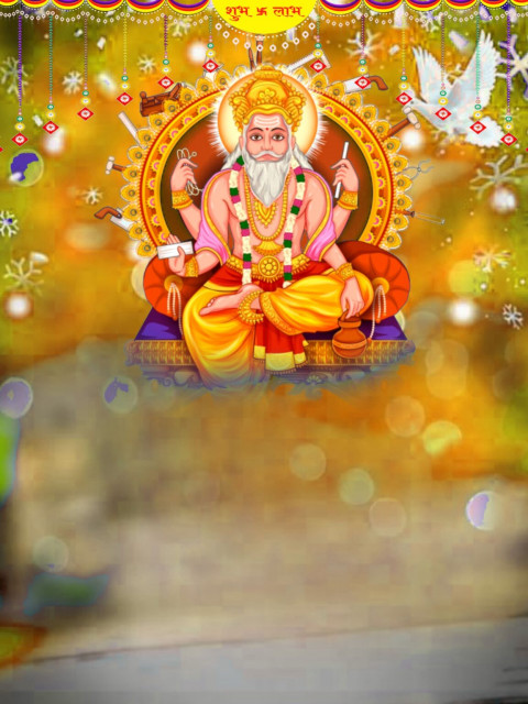 Snapseed Vishwakarma Puja HD Background