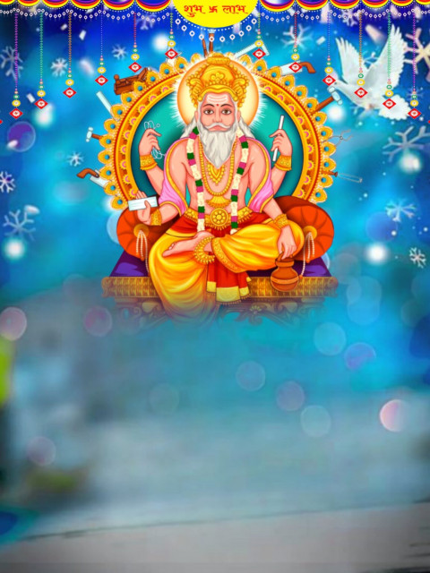 Snapseed Vishwakarma Puja HD Background Download Free