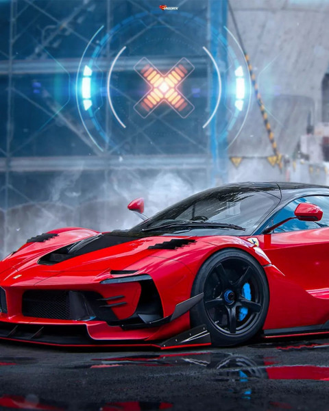 Stylish Red Car Photo Editing Background Full HD Background