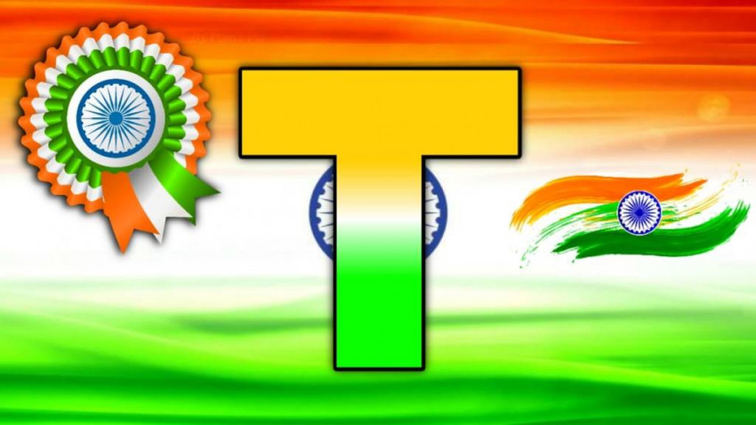 T Letter Indian Flag Tiranga Photos Pictures 26 January