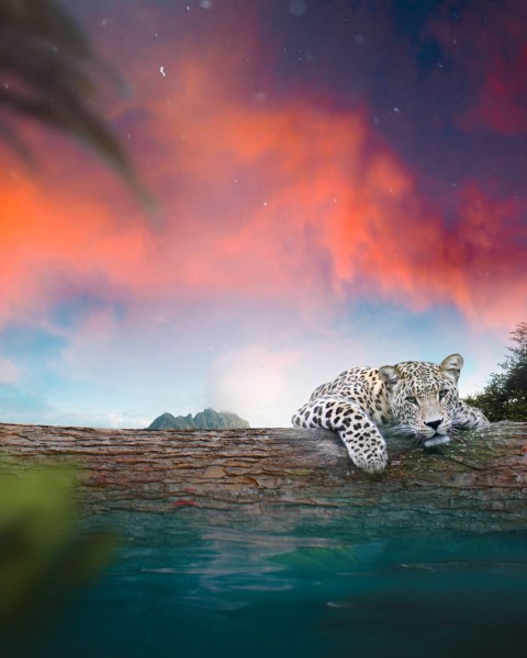 Tiger on tree Autodesk Background Download