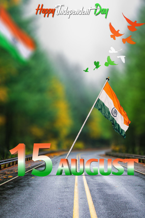 Tiranga 15 August Independence Day Road CB Editing Background Full HD Dp