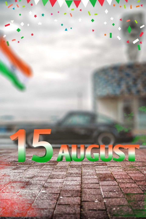 Tiranga 15 August Road Blur CB Editing Background Full HD Download